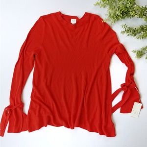 NWT🏷 orange / red soft knit sweater